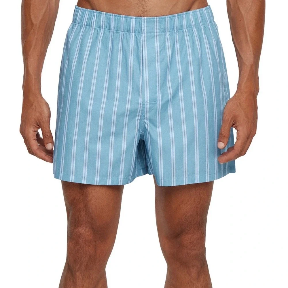 Banana Republic 3-Pack Mens Medium 32/34 Boxers Woven 100% Cotton Plaid Stripe